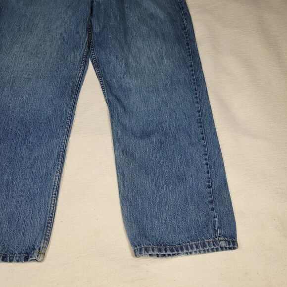 Vintage Chaps Jeans Mens Size 42x32 Straight Cotton Blue Denim Casual Work Job - Picture 4 of 16